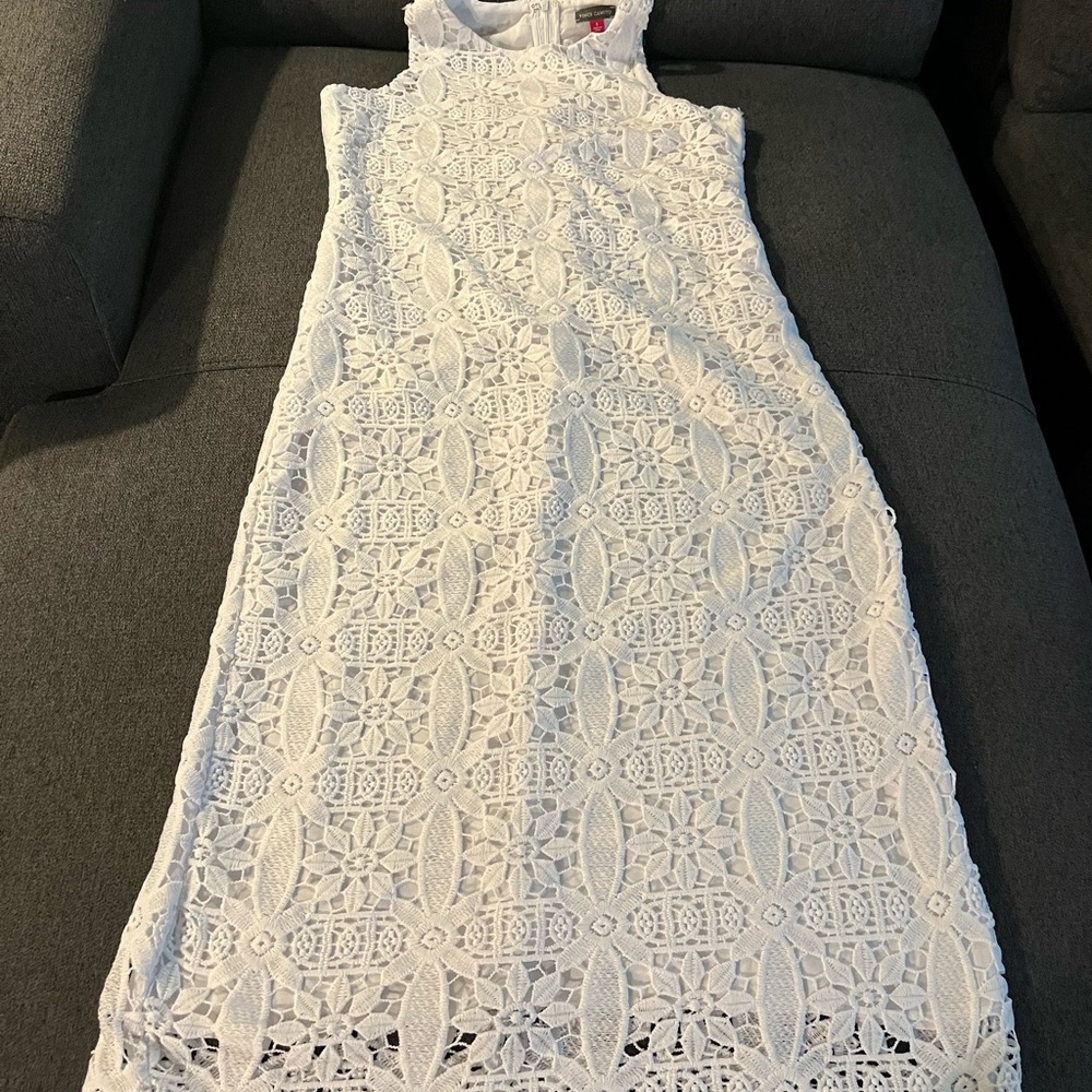 Vince Camuto Ivory Crochet Blouse